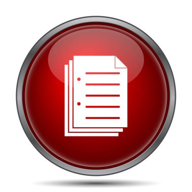 Belge simgesi. Beyaz arka plan üzerinde Internet düğmesi