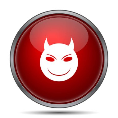 Kötü simgesi. Beyaz arka plan üzerinde Internet düğmesi