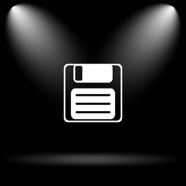 Simge kaydetmek. Siyah arka plan üzerine Internet düğmesi