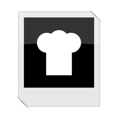 Şef simge içinde beyaz adam fotoğrafı