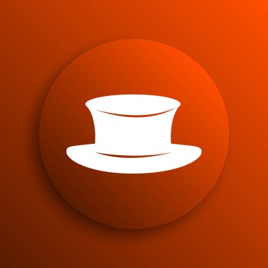 Şapka simgesi. Portakal adam Internet düğmesini