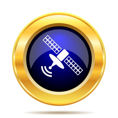 Anten simgesi. Beyaz arka plan üzerinde Internet düğmesi