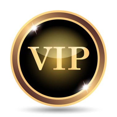 VIP simgesi. Beyaz arka plan üzerinde Internet düğmesi