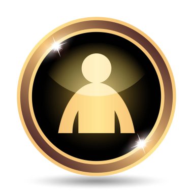 Kullanıcı profili simgesinin. Beyaz arka plan üzerinde Internet düğmesi