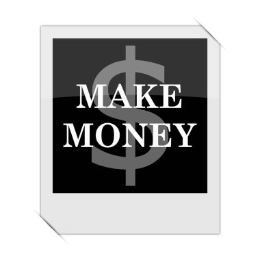 Bir fotoğraf içinde para simgesi üzerinde beyaz adam olun