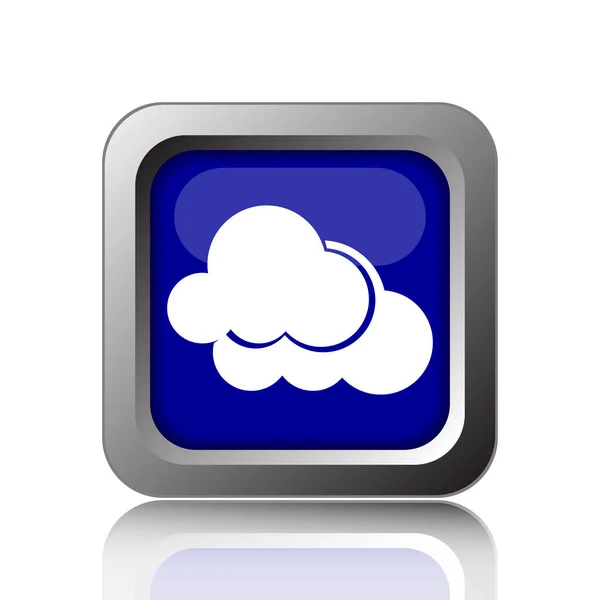 Clouds Icon Internet Button White Background — Stock Photo, Image