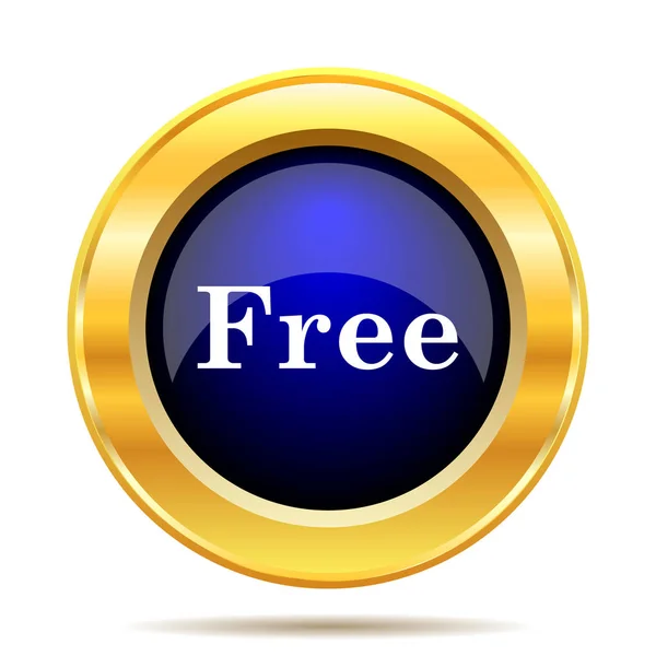 Свободная Икона Кнопка Интернет Белом Фоне — стоковое фото