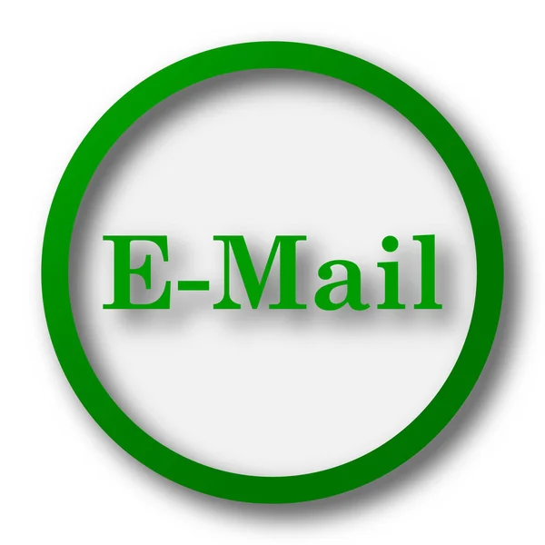 Ikona Elektronické Pošty Internet Tlačítko Bílém Pozadí — Stock fotografie
