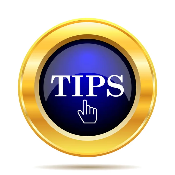 Tips Icon Internet Button White Background — Stock Photo, Image