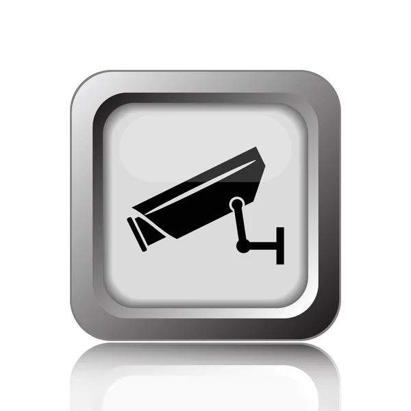 監視カメラのアイコン 白い背景の上のインター ネット ボタン — ストック写真