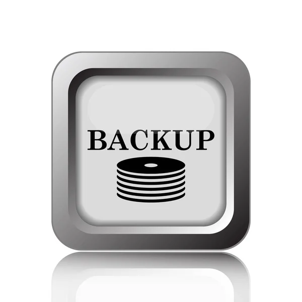 Icona Backup Pulsante Internet Sfondo Bianco — Foto Stock