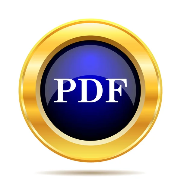 Pdf Pictogram Internet Knop Witte Achtergrond — Stockfoto