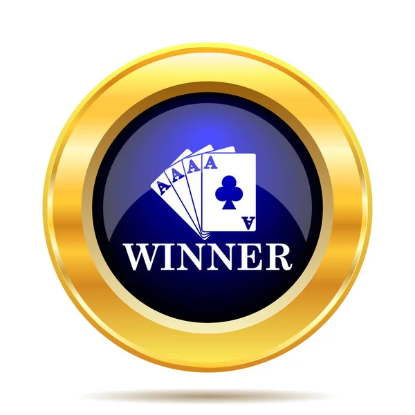 Poker győztese ikon — Stock Fotó