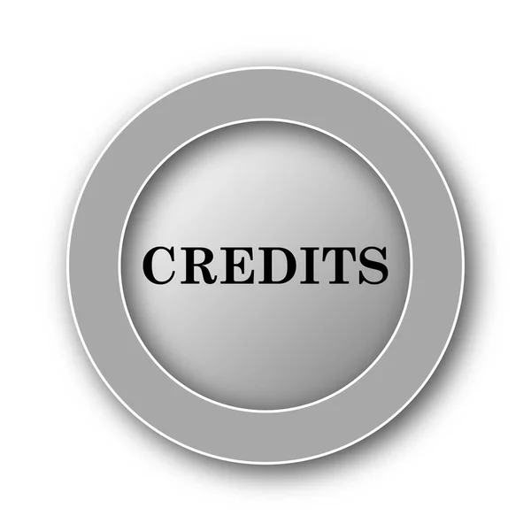 Ikona Kredity Internet Tlačítko Bílém Pozadí — Stock fotografie