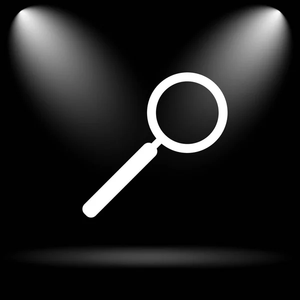 Search Icon Internet Button Black Background — Stock Photo, Image