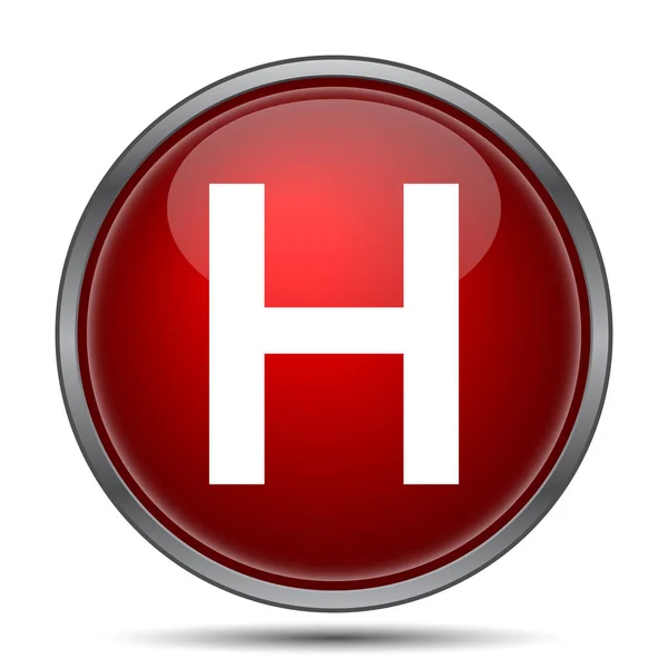 Hospital Icon Internet Button White Background — Stock Photo, Image