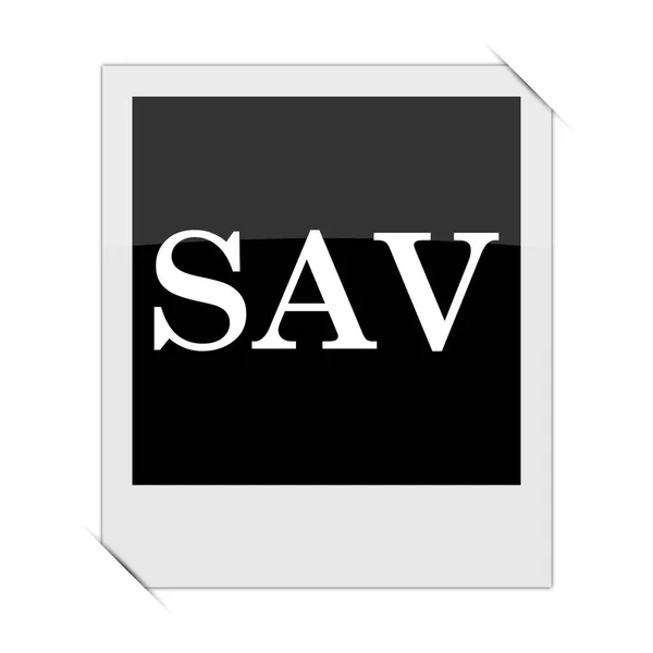 Sav Icon Photo White Backgroun — Stock Photo, Image