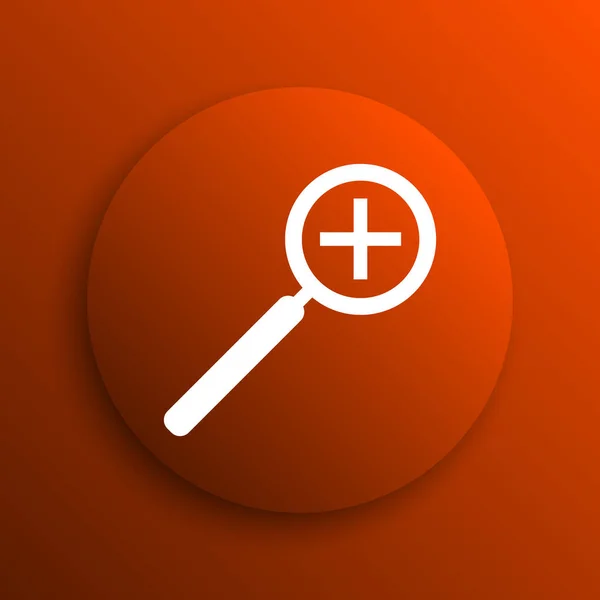 Zooma Ikonen Internet Knappen Orange Bak — Stockfoto