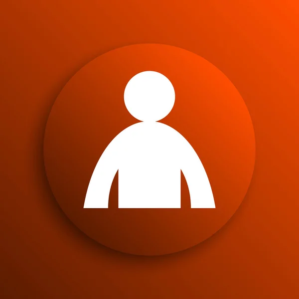 User Profile Icon Internet Button Orange Backgroun — Stock Photo, Image