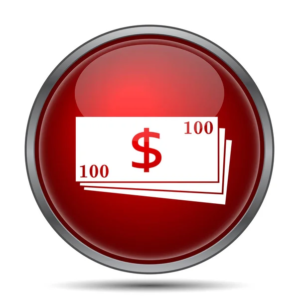 Money Icon Internet Button White Background — Stock Photo, Image