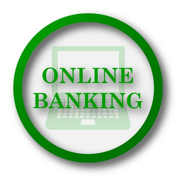 Online Banking Symbol Internet Taste Auf Weißem Hintergrund — Stockfoto