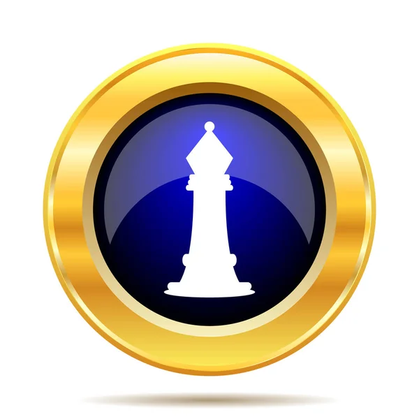 Chess icon. Internet button on white background