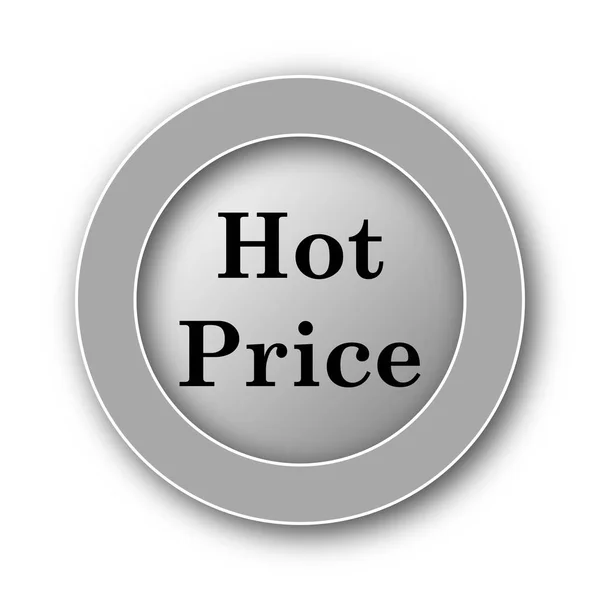 Cena Gorący Ikona Przycisk Internet Białym Tle — Zdjęcie stockowe