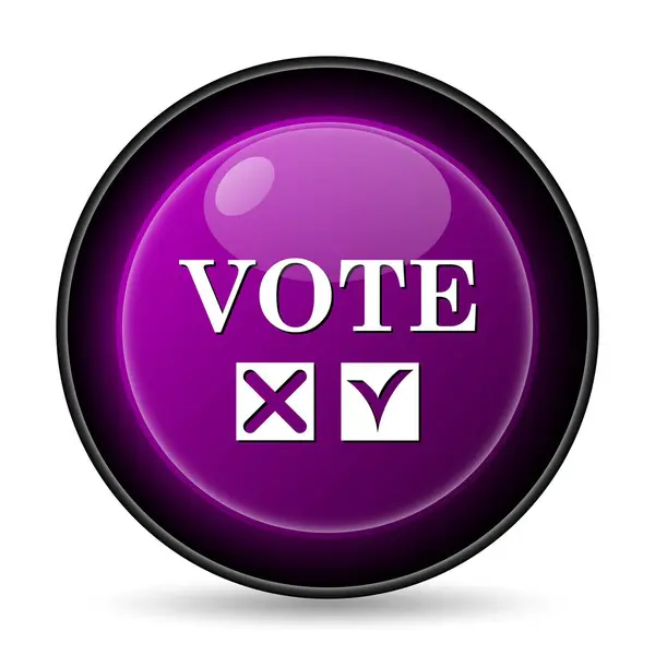 Голосування Значок Інтернет Кнопки Білому Тлі — стокове фото