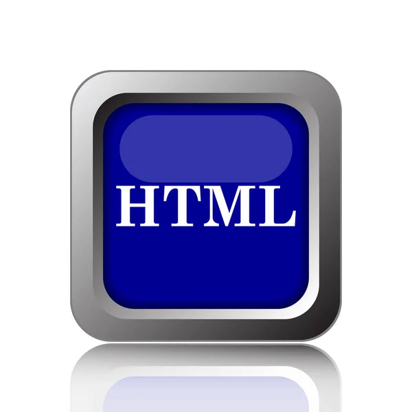 Html Pictogram Internet Knop Witte Achtergrond — Stockfoto