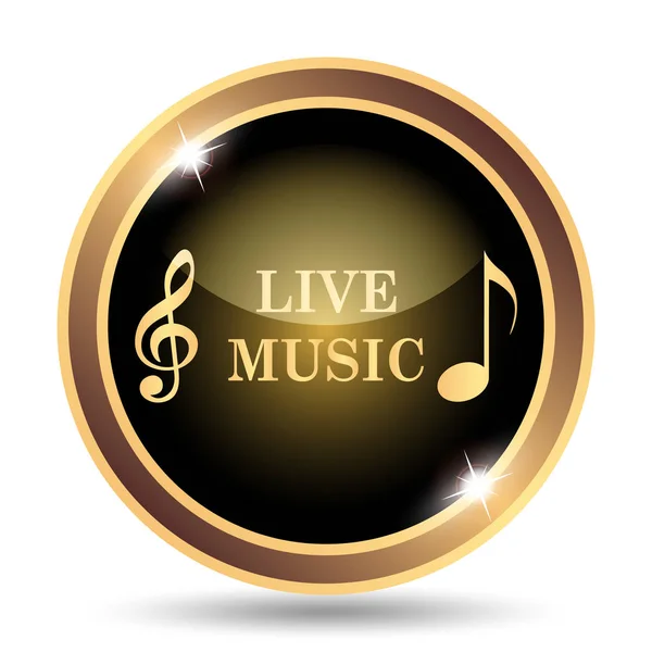 Live music icon. Internet button on white background