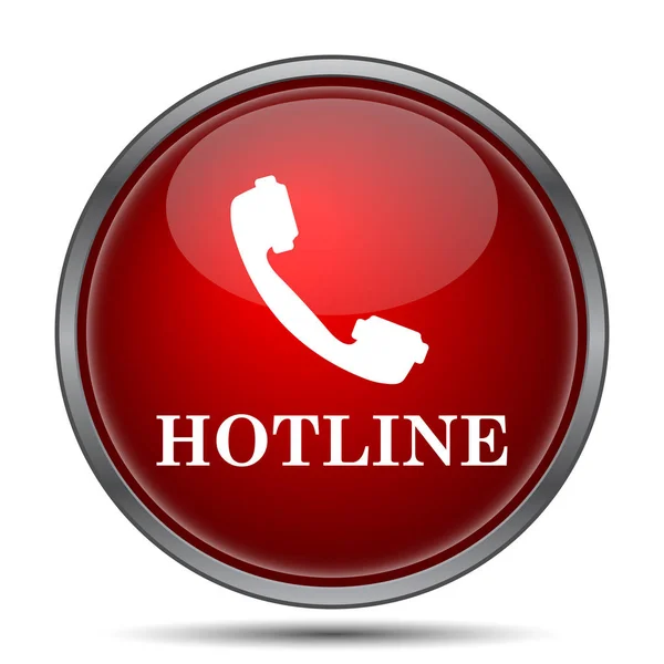 Hotline Symbol Internet Taste Auf Weißem Hintergrund — Stockfoto