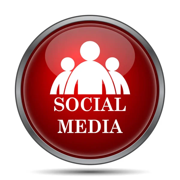 Social Media Icon Internet Button White Background — Stock Photo, Image