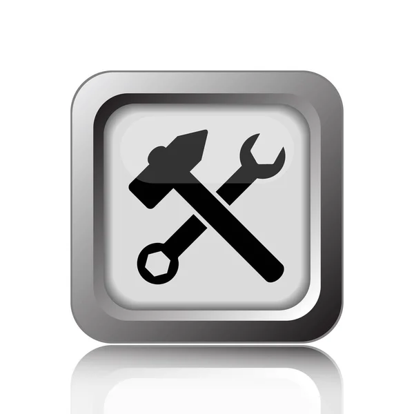 Tools Icon Internet Button Orange Backgroun — Stock Photo, Image