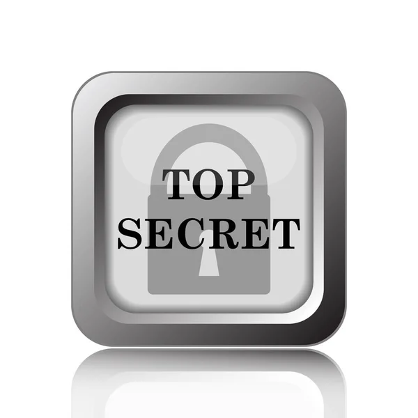 Icône Top Secret Bouton Internet Sur Fond Blanc — Photo