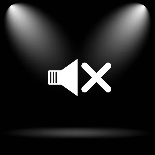 Sound Icon Internet Button Black Background — Stock Photo, Image