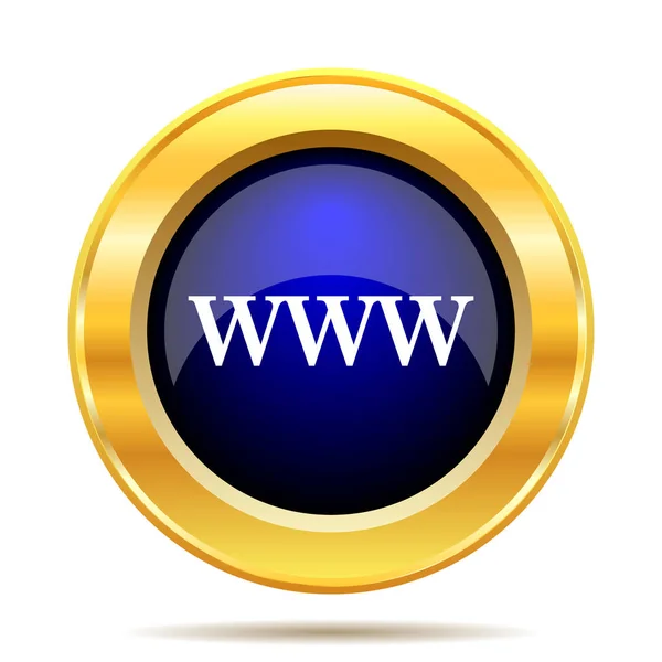 Піктограма Www Кнопка Інтернету Білому Тлі — стокове фото