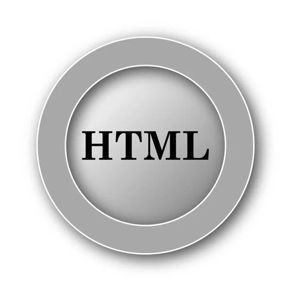 Ikona Jazyka Html Internet Tlačítko Bílém Pozadí — Stock fotografie