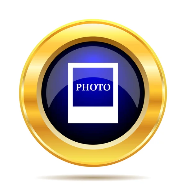 Fotopictogram Internet Knop Witte Achtergrond — Stockfoto