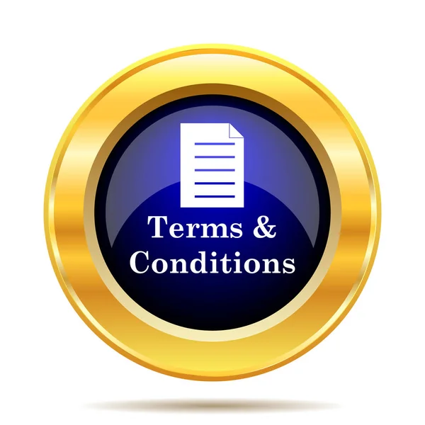 Terms Conditions Icon Internet Button White Background — Stock Photo, Image