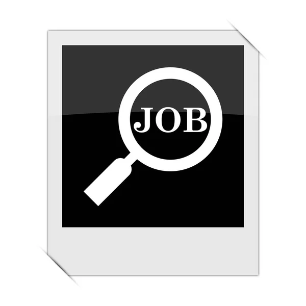 Search Job Icon Photo White Backgroun — Stock Photo, Image
