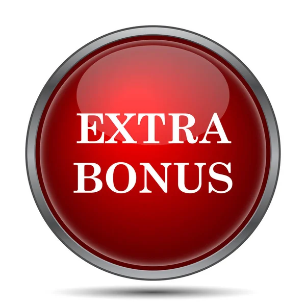 Extra Bonus Icon Internet Button White Background — Stock Photo, Image