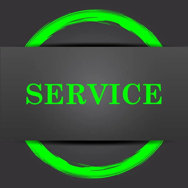 サービス アイコン 灰色の背景に緑のインター ネット ボタン — ストック写真