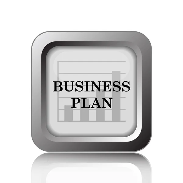 Business Plan Icon Internet Button White Background — Stock Photo, Image