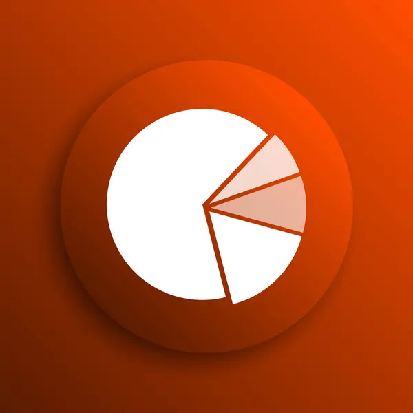 Chart Pie Icon Internet Button Orange Backgroun — Stock Photo, Image