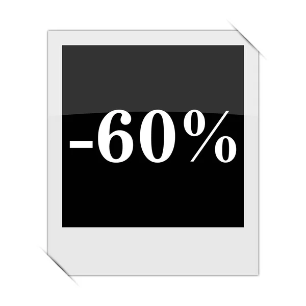 Percent Discount Icon Photo White Backgroun — Stock Photo, Image