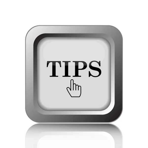 Tips Icon Internet Button White Background — Stock Photo, Image