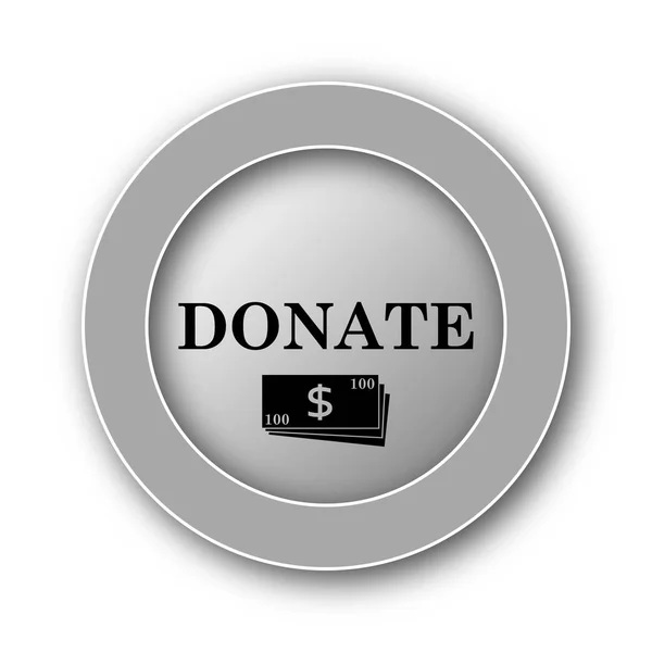 Donar Icono Botón Internet Sobre Fondo Blanco —  Fotos de Stock