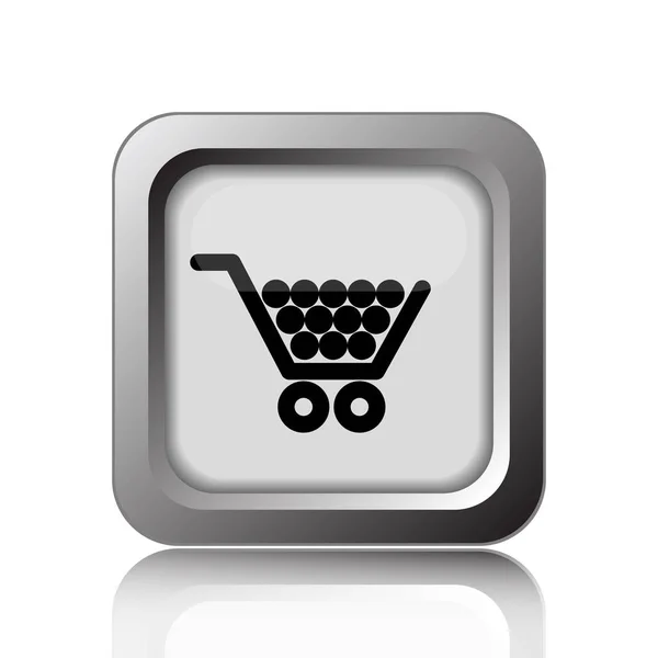 Shopping Cart Icon Internet Button White Background — Stock Photo, Image