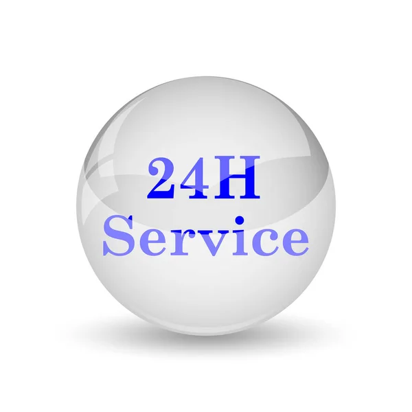 24H Service Icon Internet Button White Background — Stock Photo, Image