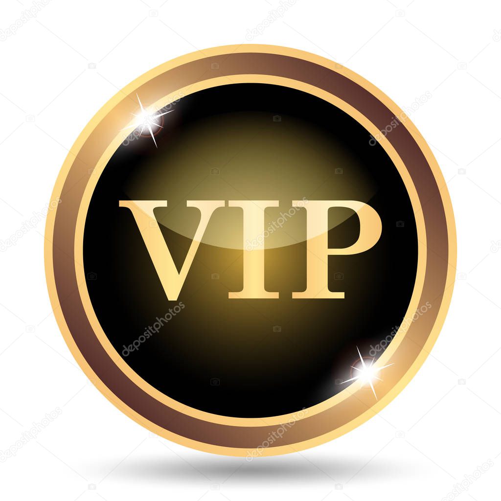 VIP icon. Internet button on white background